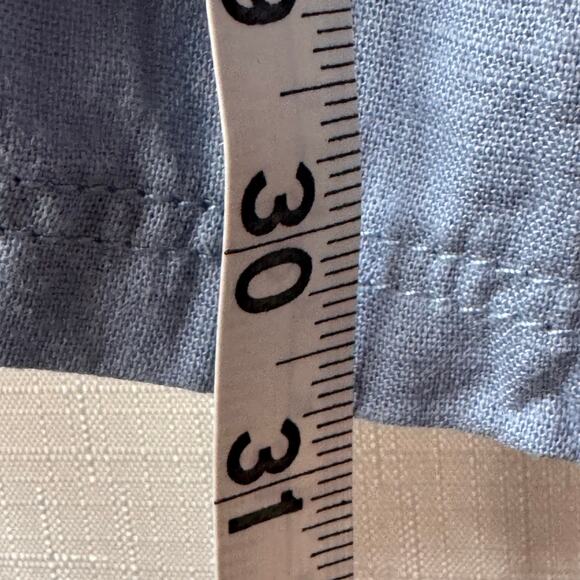 H&M Linen Blend Pants Women's 12 High Rise Wide Leg Beach Coastal Grandma Summer - Picture 8 of 9